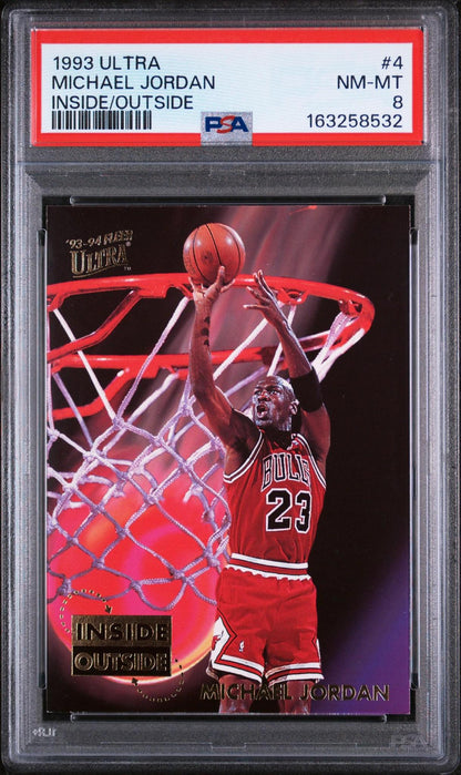 1993-94 Ultra #4 Michael Jordan Inside Outside PSA 8