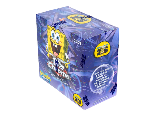 2025 Topps Chrome Spongebob Squarepants 25th Anniversary Sapphire Edition Box