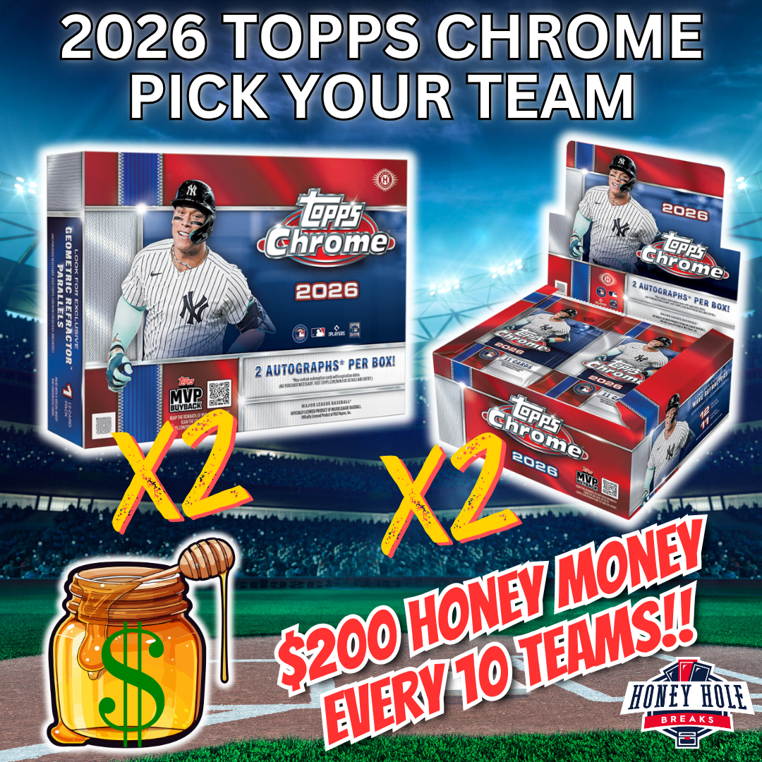 2x 2026 Topps Chrome Baseball Jumbo, 2x 2026 Topps Chrome Baseball Delight - PICK YOUR TEAM Break #2017