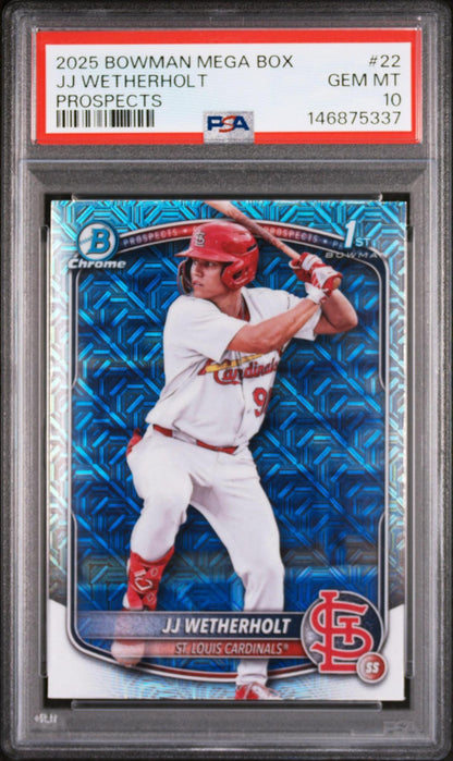 2025 Bowman JJ Wetherholt #22 Prospects Mojo PSA 10