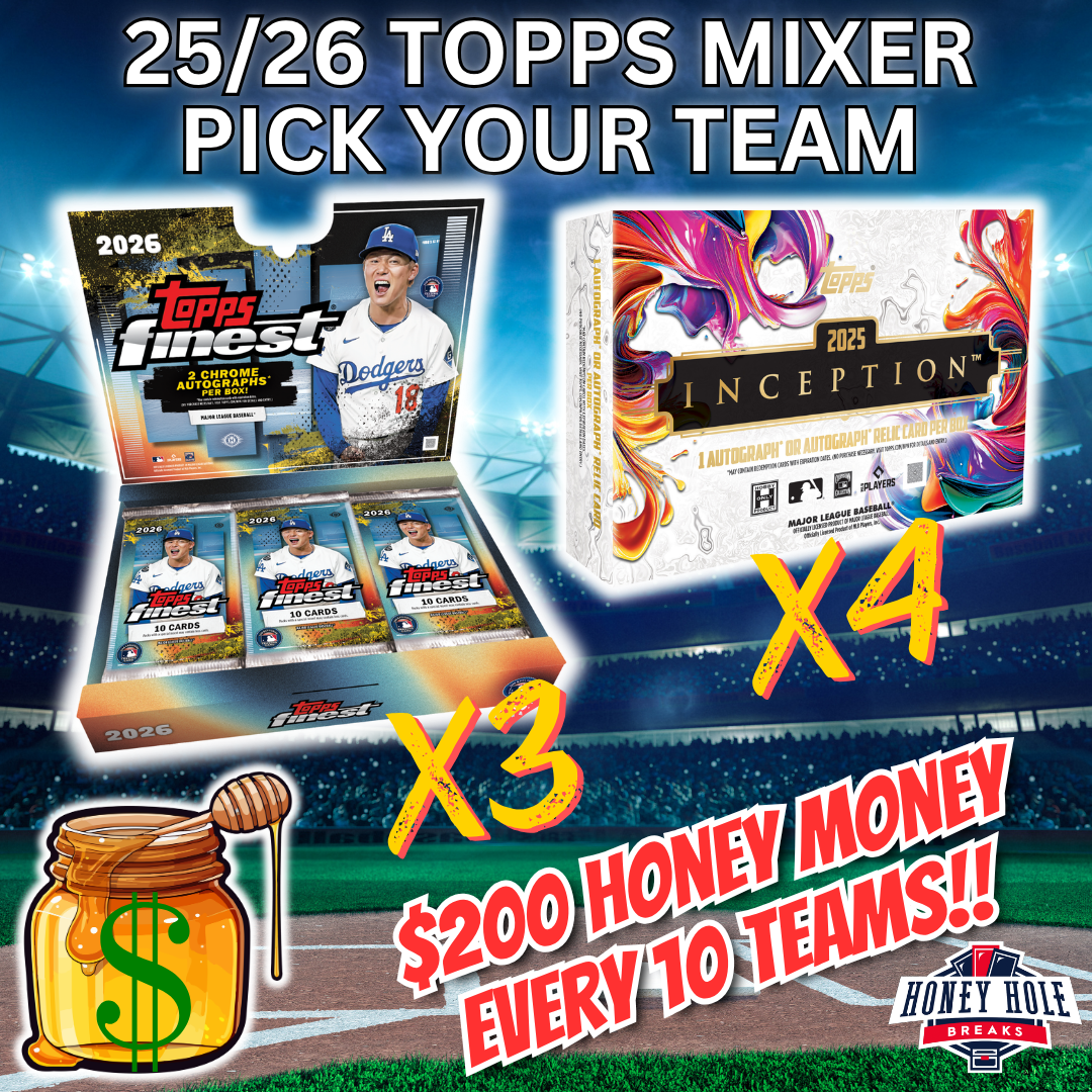 3x 2026 Topps Finest Baseball Hobby , 4x 2025 Topps Inception Baseball Hobby - PICK YOUR TEAM Break #2222