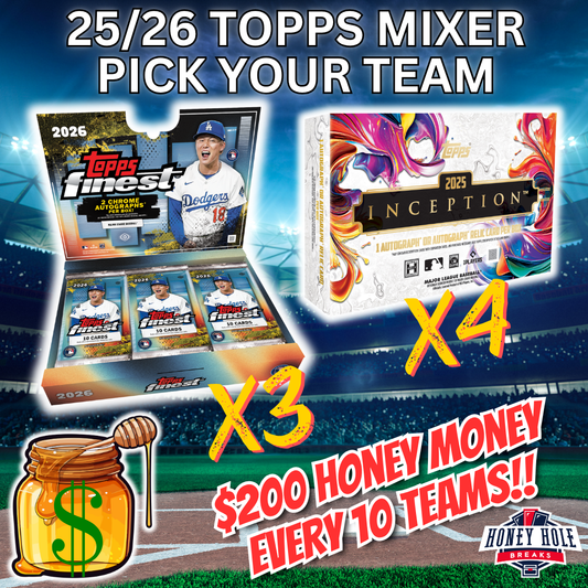 3x 2026 Topps Finest Baseball Hobby , 4x 2025 Topps Inception Baseball Hobby - PICK YOUR TEAM Break #2222