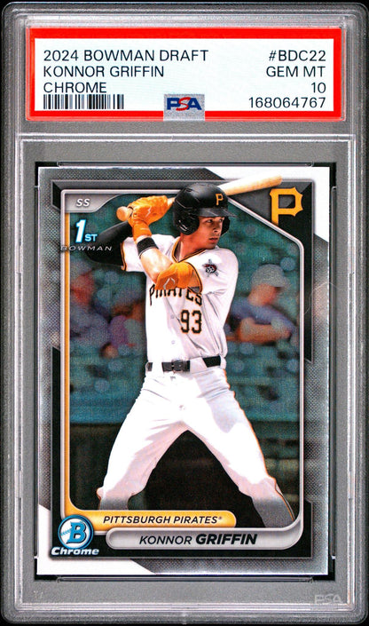 2024 BOWMAN DRAFT BDC22 KONNOR GRIFFIN CHROME PSA 10