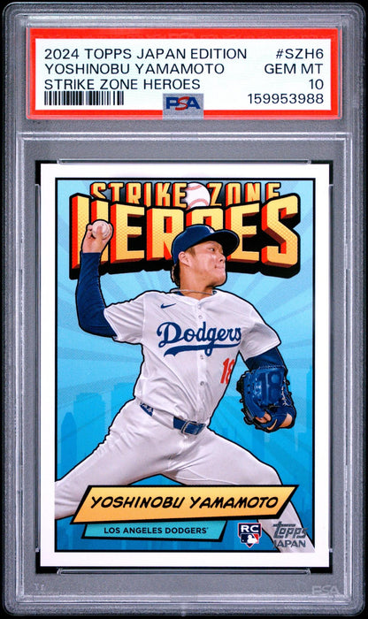 2024 Topps Baseball Japan Edition Strike Zone Heroes SZH6 Yoshinobu Yamamoto PSA 10