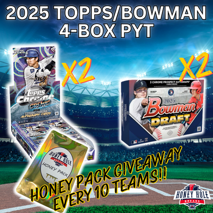2x 2025 Bowman Draft Baseball Breaker's Delight, 2x 2025 Topps Cosmic Chrome Baseball Hobby - PICK YOUR TEAM Break #1406