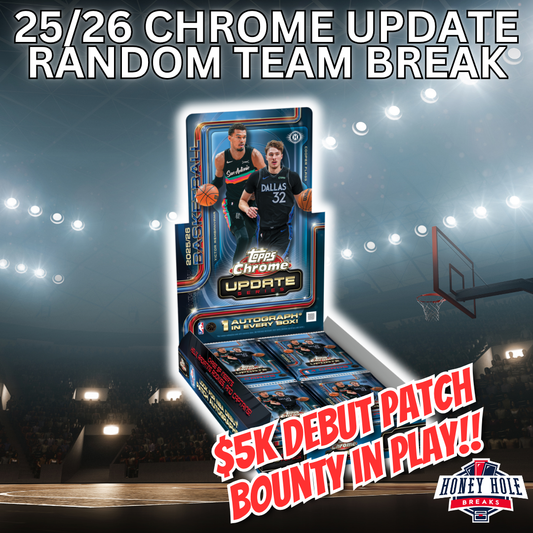 1 Box 2025/26 Topps Chrome Update Basketball Hobby -  RANDOM TEAM Break #2013