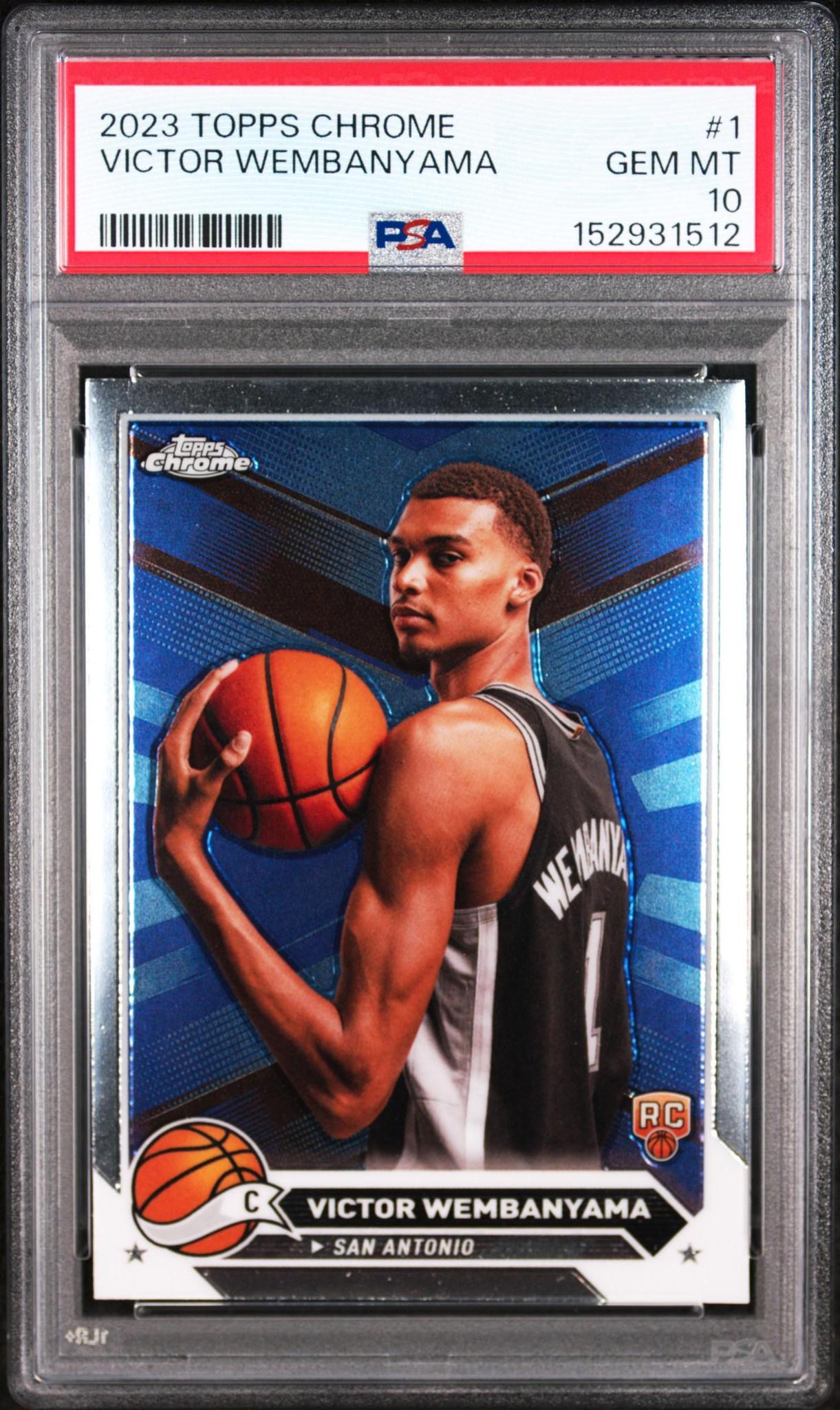 2023 TOPPS CHROME 1 VICTOR WEMBANYAMA PSA 10