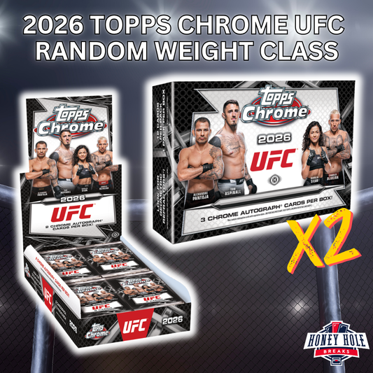 2x 2026 Topps UFC Chrome Delight, 1x 2026 Topps UFC Chrome Hobby - RANDOM WEIGHT CLASS Break #1708