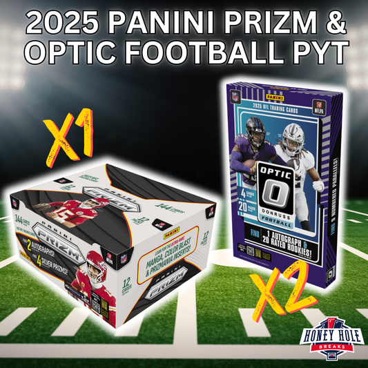2x '25 Panini Donruss Optic Football Hobby, 1x '25 Panini Prizm Football Hobby - Pick Your Team Break #1475