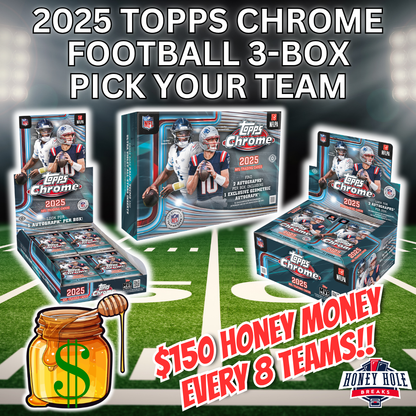 1x '25 Topps Chrome Football Delight, 1x '25 Topps Chrome Football Jumbo, 1x '25 Topps Chrome Football Hobby - Pick Your Team Break #1634