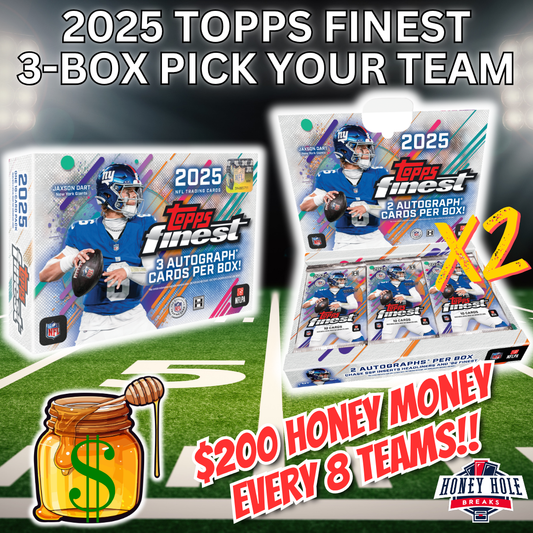 2x '25 Topps Finest Football Hobby, 1x '25 Topps Finest Football Delight - Pick Your Team Break #1733
