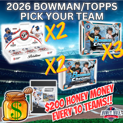 2x 2026 Topps Pristine Baseball Hobby , 2x 2026 Bowman Chrome Baseball Hobby, 3x 2026 Bowman Chrome Baseball Delight - PICK YOUR TEAM Break #2114