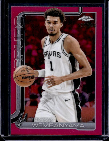 2025-26 Topps Chrome #221 Victor Wembanyama Magenta Refractor #/399