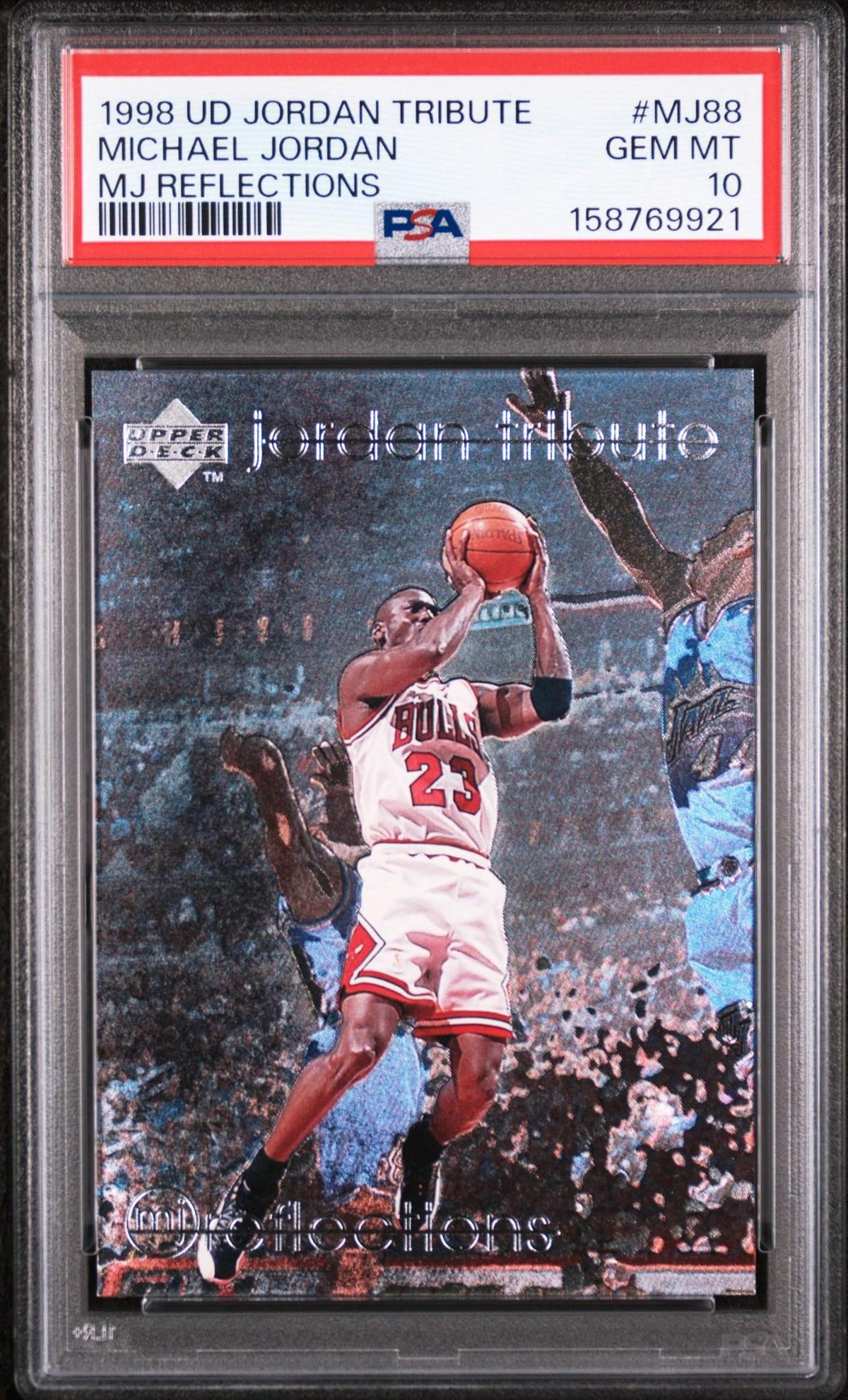 1998 UPPER DECK JORDAN TRIBUTE MJ88 MICHAEL JORDAN MJ REFLECTIONS PSA 10