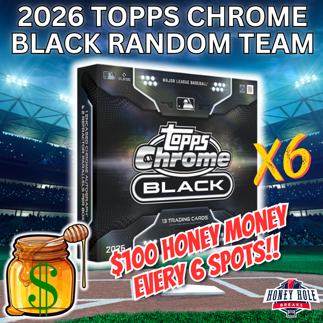HALF CASE 2026 Topps Chrome Black Baseball Hobby (6 Boxes) -  RANDOM TEAM Break #1746