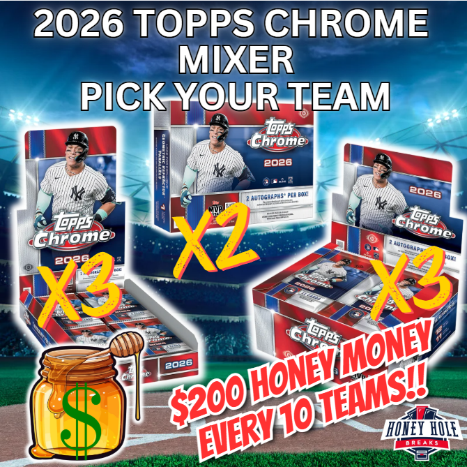 3x 2026 Topps Chrome Baseball Hobby, 3x 2026 Topps Chrome Baseball Jumbo, 2x 2026 Topps Chrome Baseball Delight - PICK YOUR TEAM Break #1918