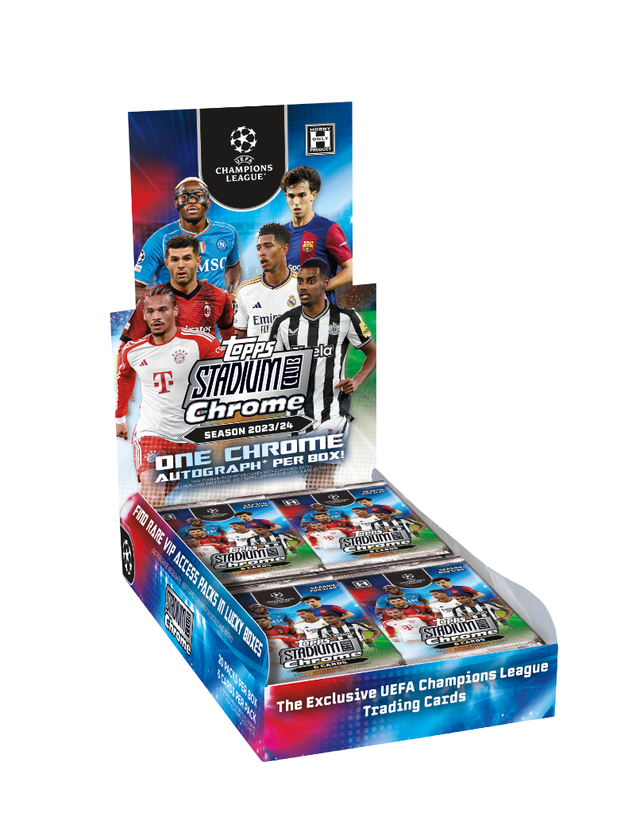 2023/24 Topps UEFA Club Competitions Stadium Club Chrome Soccer Hobby Box