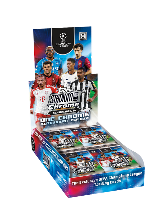 2023/24 Topps UEFA Club Competitions Stadium Club Chrome Soccer Hobby Box