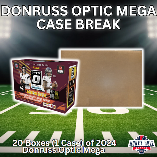 Full Case Break Donruss Optic Football Hobby Mega - PICK YOUR TEAM #892