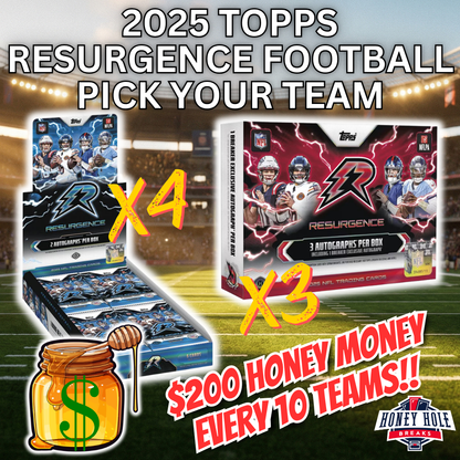 4x '25 Topps Resurgence Football Hobby, 3x '25 Topps Resurgence Football Delight - Pick Your Team Break #1922
