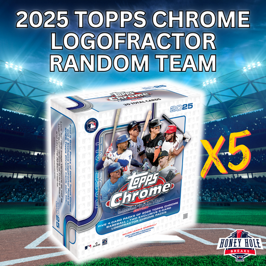 5x 2025 Topps Chrome Logofractor Edition - RANDOM TEAM Break #1169
