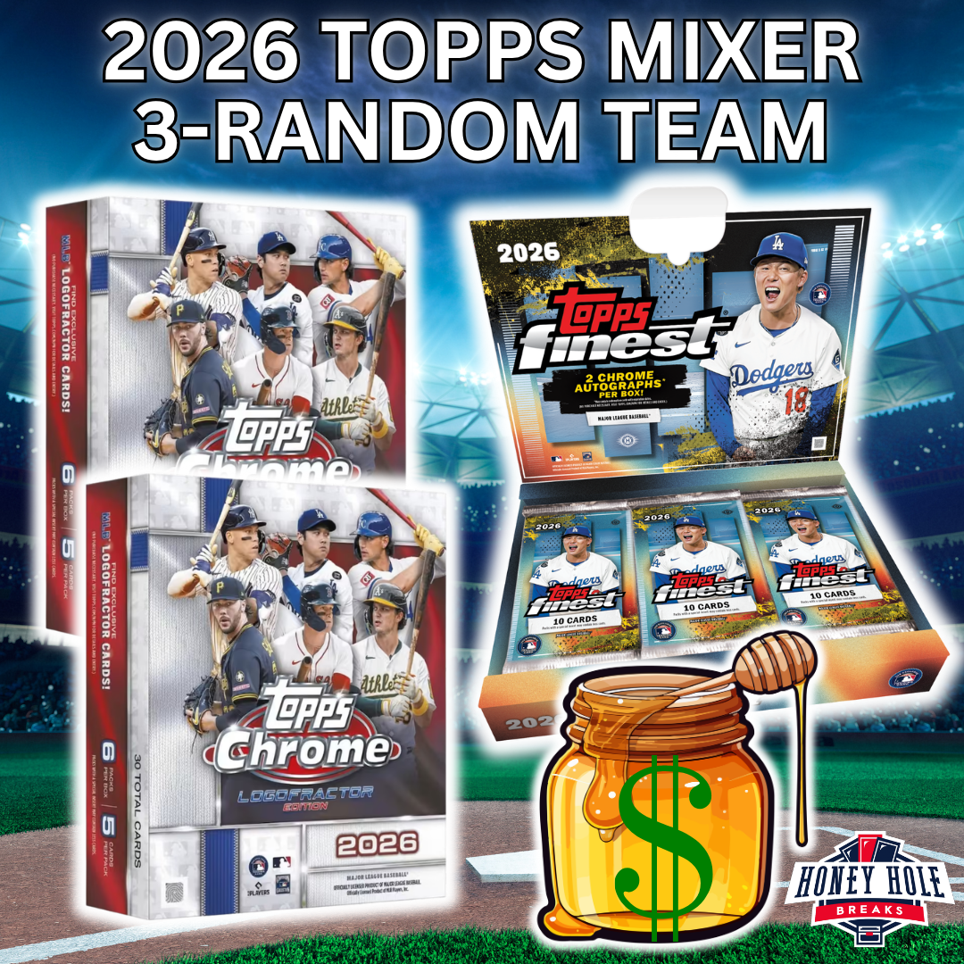 1x 2026 Topps Finest Baseball Hobby, 2x 2026 Topps Chrome Baseball Logofractor -  3 RANDOM TEAM Break #2036