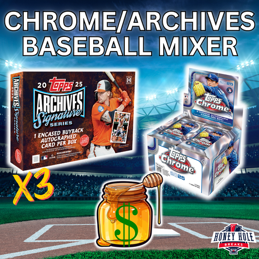 1x '25 Topps Chrome Jumbo, 3x '25 Topps Archives Active Player Edition - 3 RANDOM TEAM Break #1089