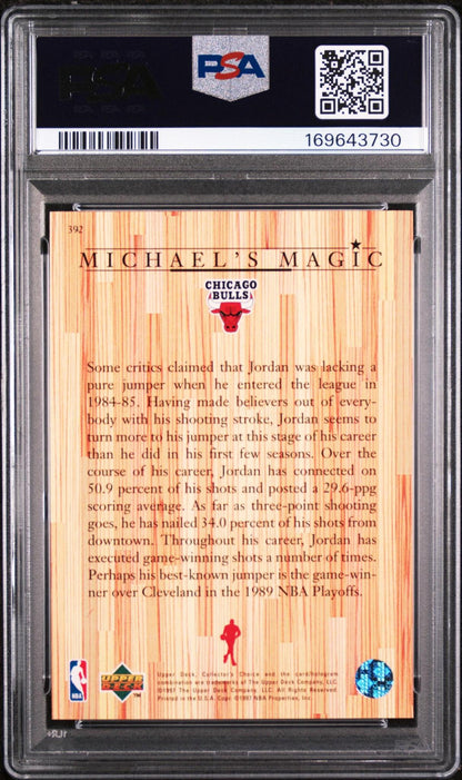 1997 COLLECTOR'S CHOICE 392 MICHAEL JORDAN PSA 10