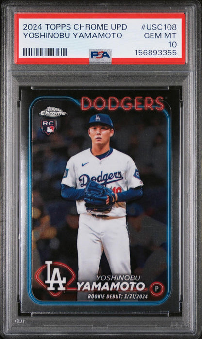 2024 TOPPS CHROME UPDATE USC108 YOSHINOBU YAMAMOTO ROOKIE