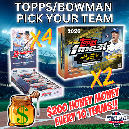 2x '26 Topps Finest Baseball Delight, 4x '25 Bowman's Best Baseball Hobby - PICK YOUR TEAM Break #2051