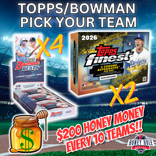 2x '26 Topps Finest Baseball Delight, 4x '25 Bowman's Best Baseball Hobby - PICK YOUR TEAM Break #2051
