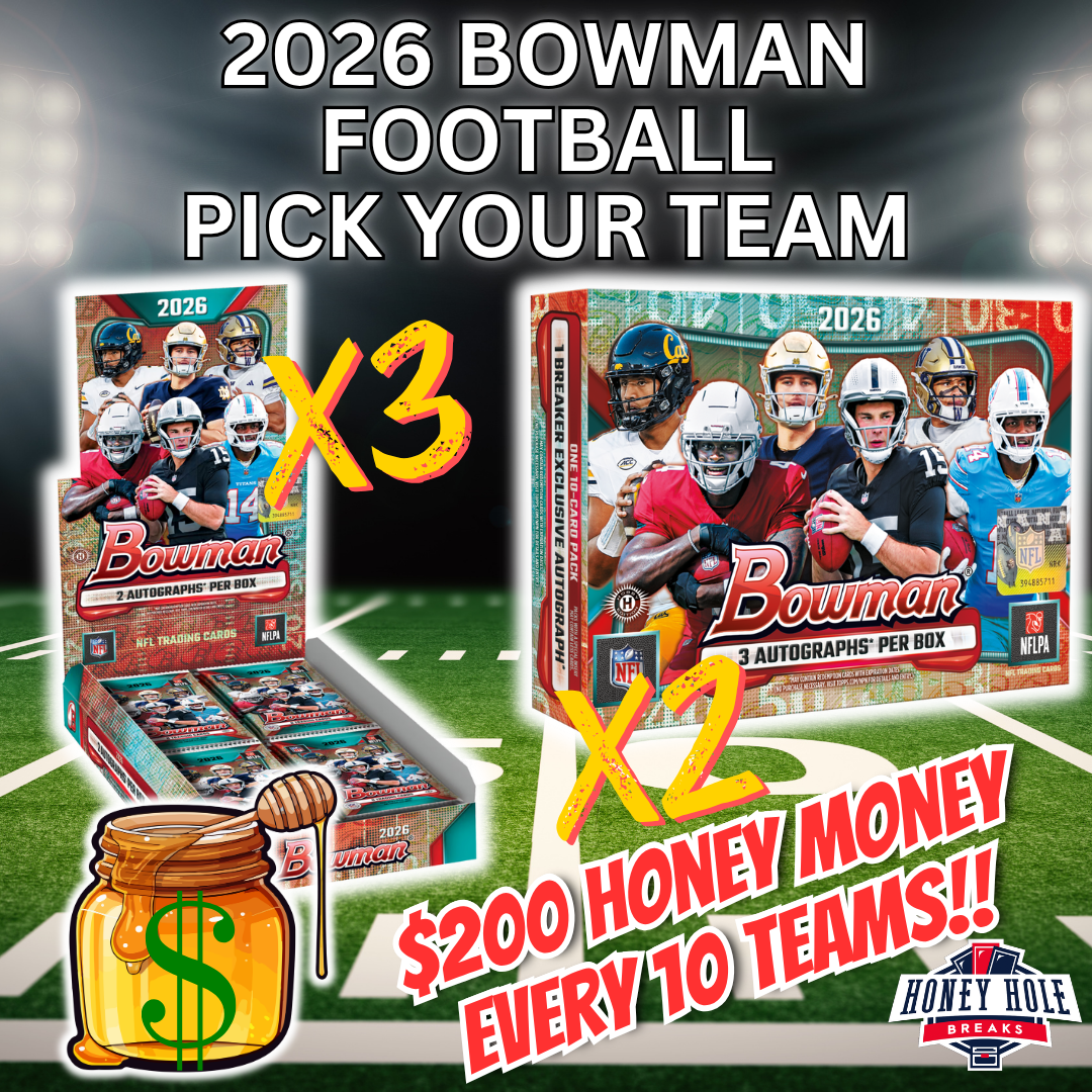 2x 2026 Bowman Football Delight, 3x 2026 Bowman Football Hobby - Pick Your Team Break #2202