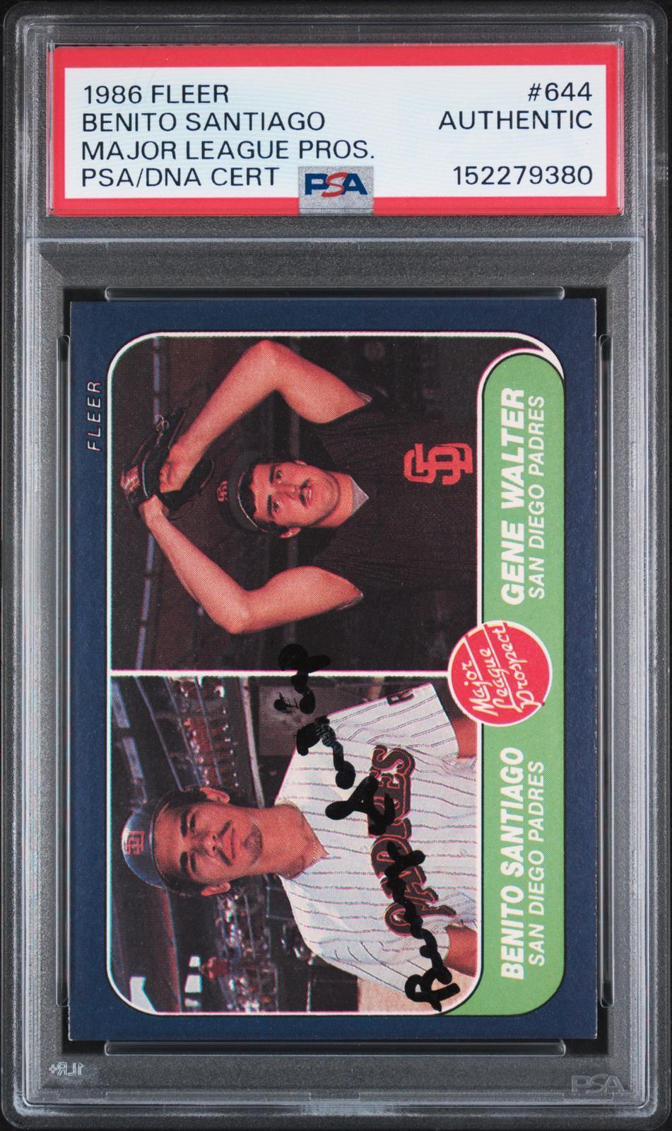 1986 Fleer 644 - Major League Pros. Major League Pros. PSA Authentic