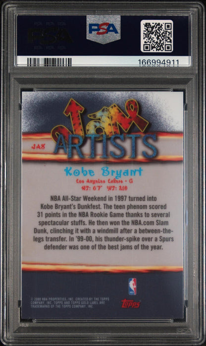 2000 TOPPS GOLD LABEL JAM ARTISTS JA8 KOBE BRYANT PSA 10