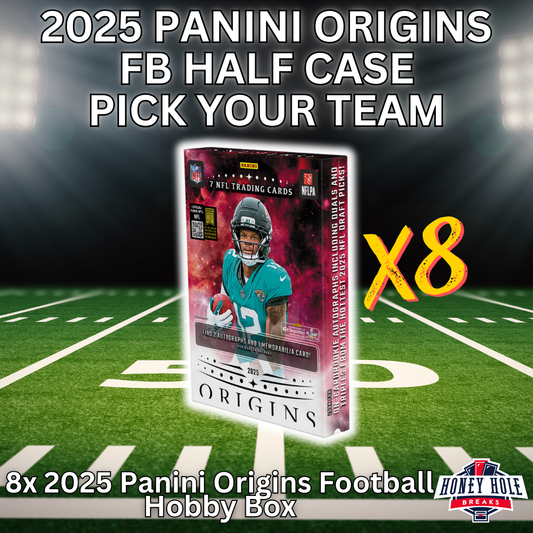 HALF CASE 2025 Panini Origins Football Hobby (8 Boxes) - PICK YOUR TEAM Break #1130