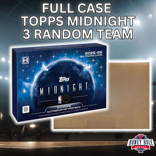 FULL CASE 2025/26 Topps Midnight Basketball Hobby (8 Boxes) -  3 RANDOM TEAM Break #1423
