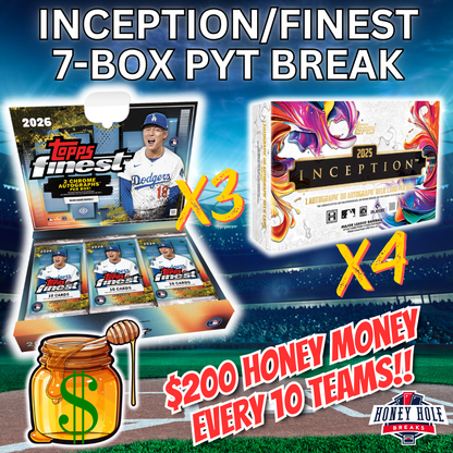 3x 2026 Topps Finest Baseball Hobby, 4x 2025 Topps Inception Baseball Hobby - PICK YOUR TEAM Break #1883
