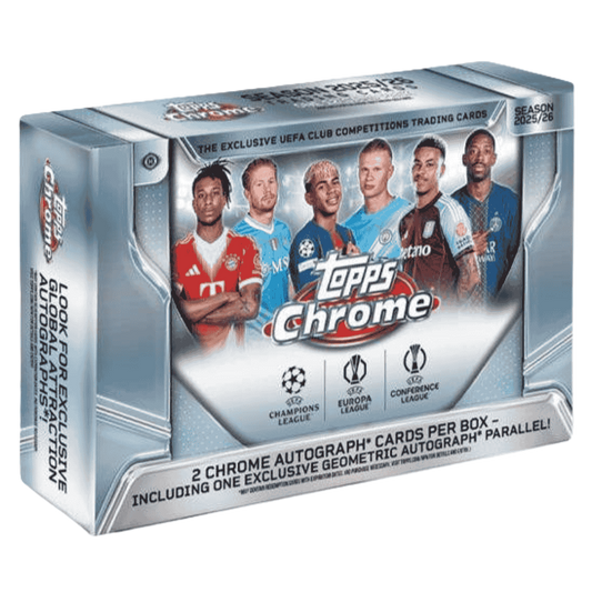 2025/26 Topps UEFA Club Competitions Chrome Soccer Delight Box