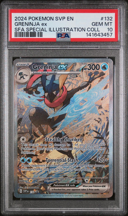 2024 Pokemon Svp En-sv Black Star Promo #132 Greninja Ex Shrouded Fable Special Illustration Collection PSA 10