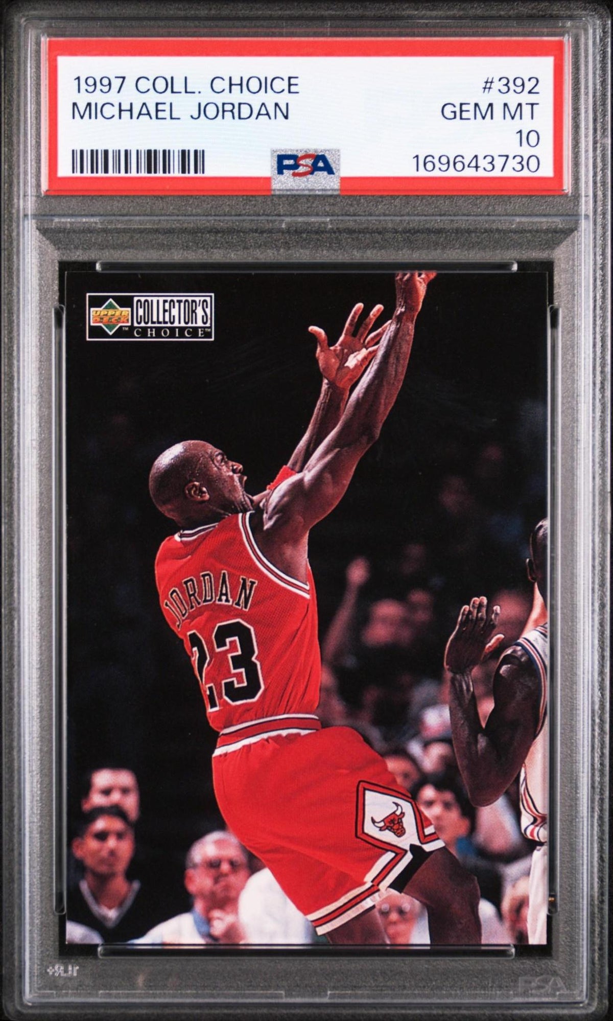 1997 COLLECTOR'S CHOICE 392 MICHAEL JORDAN PSA 10