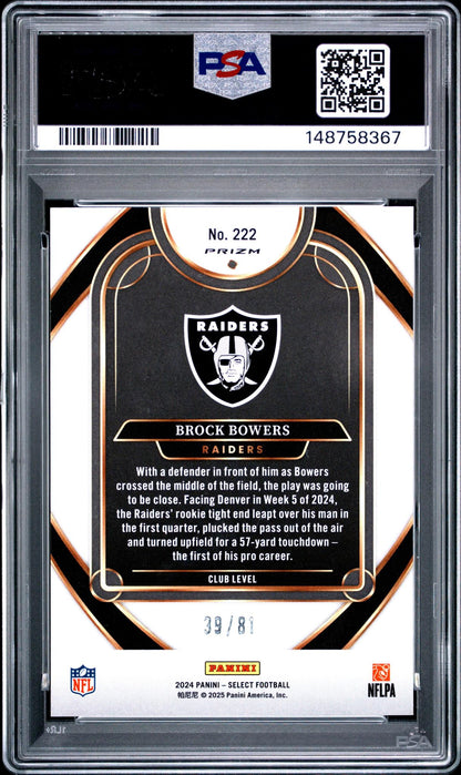 2024 PANINI SELECT 222 BROCK BOWERS DRAGON SCALE PRIZM