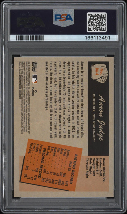 2024 BOWMAN 1955 BOWMAN ANIME BA4 AARON JUDGE