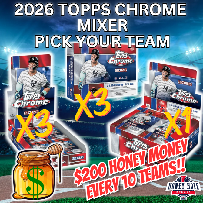 3x 2026 Topps Chrome Baseball Hobby, 1x 2026 Topps Chrome Baseball Jumbo, 3x 2026 Topps Chrome Baseball Delight - PICK YOUR TEAM Break #1965