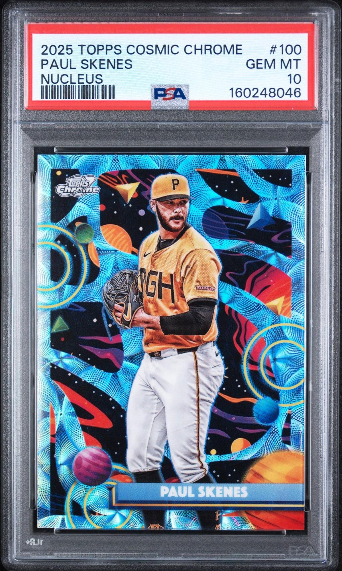 2025 TOPPS COSMIC CHROME 100 PAUL SKENES NUCLEUS PSA 10