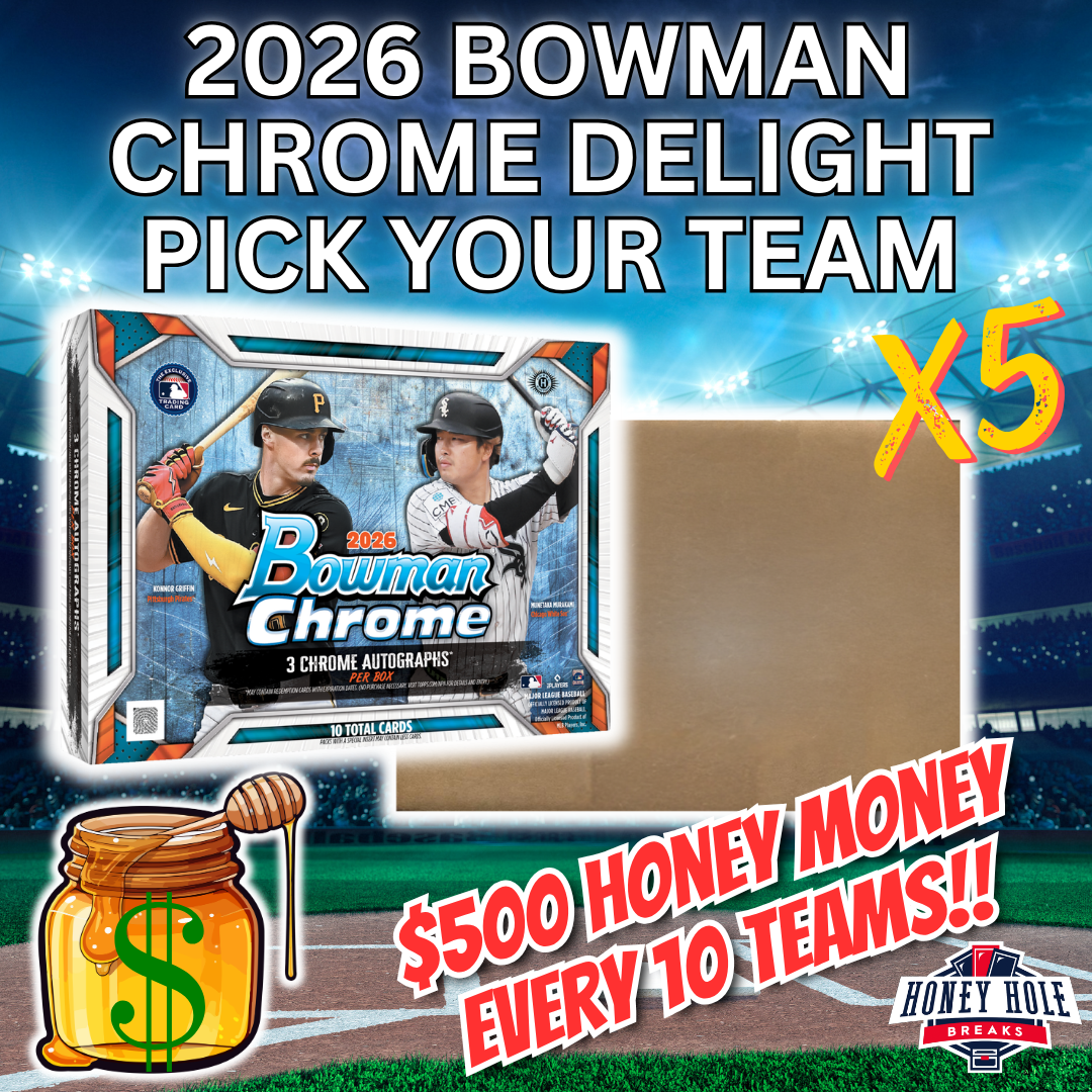 5 FULL CASES 2026 Bowman Chrome Baseball Delight (30 Boxes) - PICK YOUR TEAM Break #2064