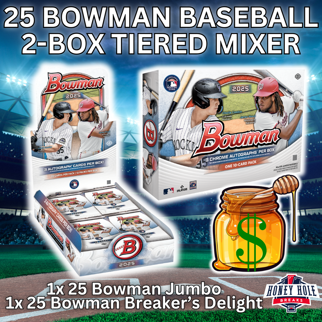 1x 25 Bowman Jumbo, 1x 25 Bowman Breaker's Delight - 3 Tiered Random Team Break #924