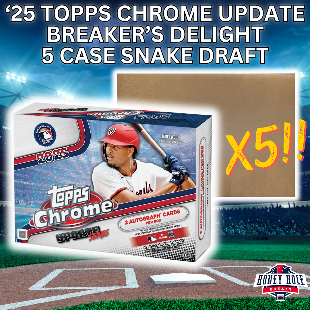 5 CASE 2025 Topps Chrome Update Baseball Breaker's Delight (30 Boxes) -  TEAM DRAFT Break #1294
