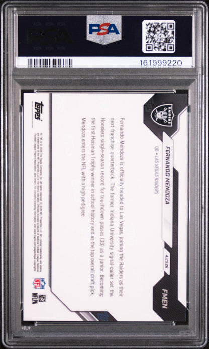 2026 TOPPS NOW FMEN FERNANDO MENDOZA PSA 10