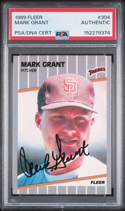 1989 Fleer #304 Mark Grant PSA Authentic