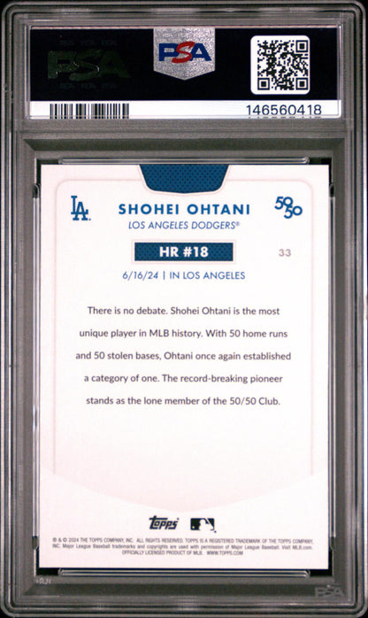 2024 Topps 50/50 Shohei Ohtani #33 PSA 10